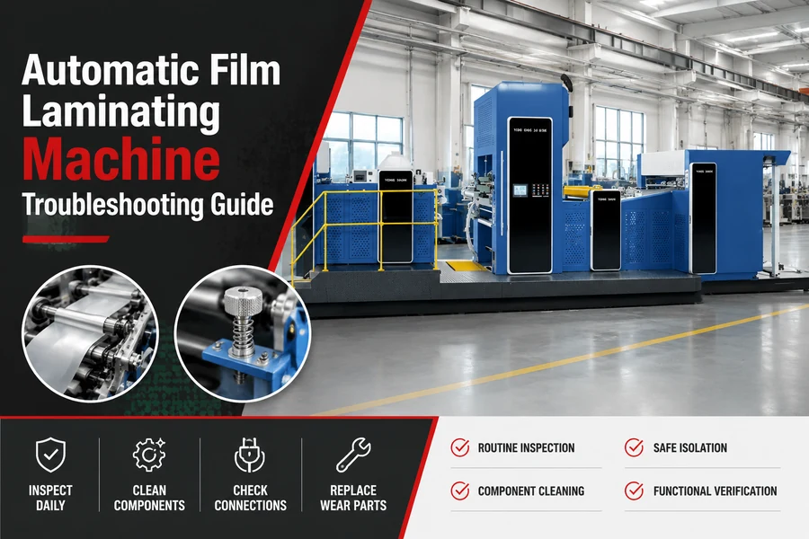 automatic film laminating machine troubleshooting promotional poster for Automatic Film Laminating Machine Troubleshooting Guide